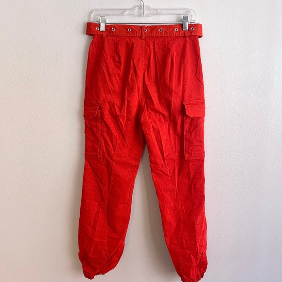 Red Cargo/Utility Style Pants - Picture 3 of 3